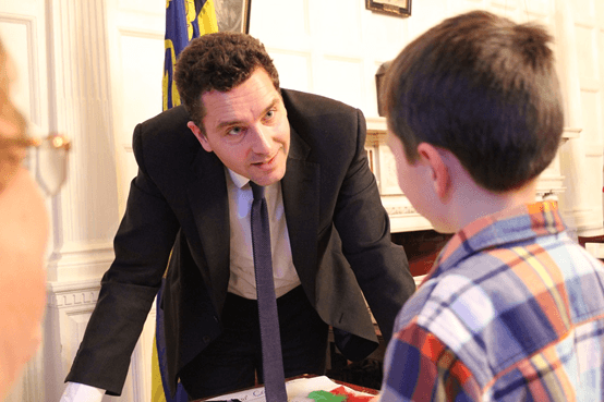 Edward Timpson at a foster care event in Staffordshire